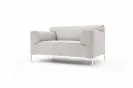 Design on Stock Bloq Love Seat stof Wit met chrome pootjes 2026 uitvoering